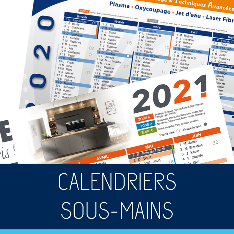 calendriers sous mains